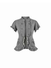 CTRL WORLD Chrome Doll Ruffle Short-Sleeve Jacket