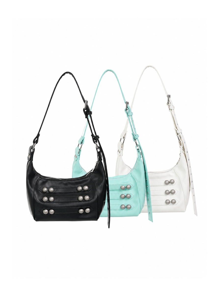 CTRL WORLD Pearl Armor Crescent Shoulder Bag