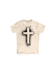 CTRL WORLD Wasteland Cross Distressed T-Shirt