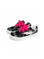 CTRL WORLD Storm Bolt Plaid Platform Sneakers