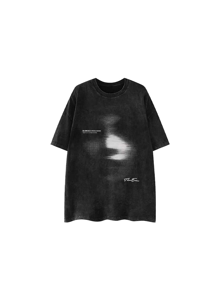 CTRL WORLD Phantom Blur Washed Graphic T-Shirt