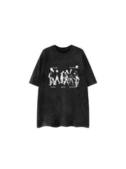 CTRL WORLD Shadow Crowd Washed Graphic T-Shirt