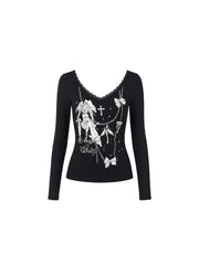 CTRL WORLD Angel's Dust Graphic Long-Sleeve Top