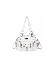 CTRL WORLD Multi-Pocket Studded Shoulder Bag
