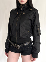 CTRL WORLD Shadow Regiment Military Stand Collar Jacket