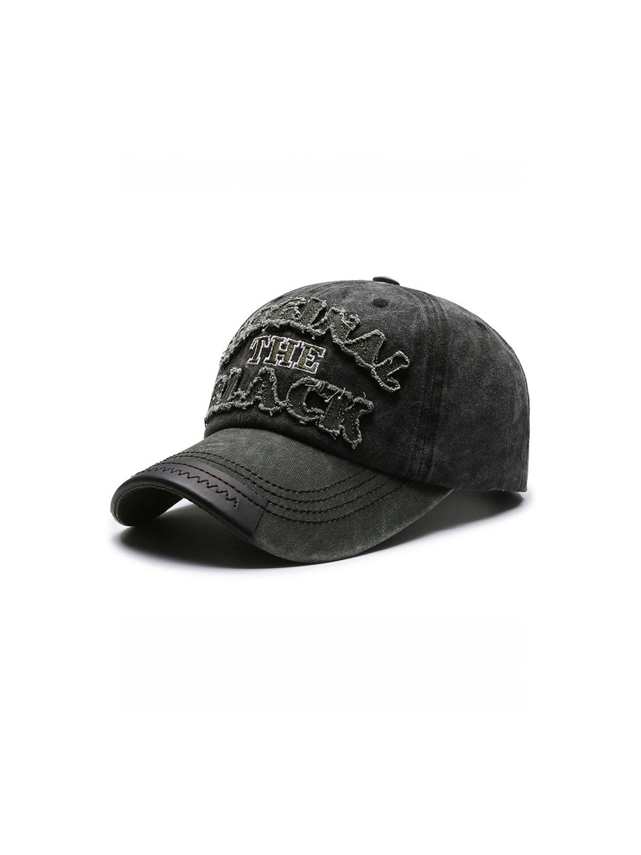 CTRL WORLD Distressed Embroidered Baseball Cap
