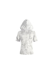 CTRL WORLD Gothic Spike Chain Distressed Hoodie