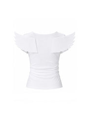 CTRL WORLD Angel's Sacred Eye Graphic Short-Sleeve Top