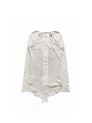 CTRL WORLD Ashen Ruin Distressed Longline Top
