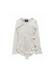 CTRL WORLD Ashen Ruin Distressed Longline Top