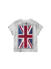 CTRL WORLD Graphic Print Union Jack Cross T-shirt