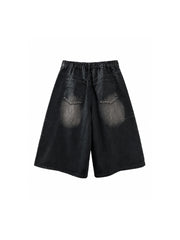 CTRL WORLD Abyss Gothic Manga Patch Denim Jorts
