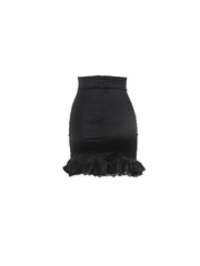 CTRL WORLD Lace-Up Ruched Mini Skirt