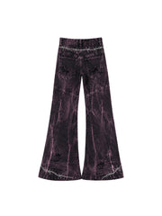 CTRL WORLD Violet Thunder Barbed Wire Flare Jeans
