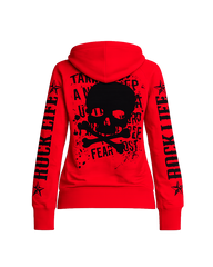 Gothic Red Zip-Up Hoodie