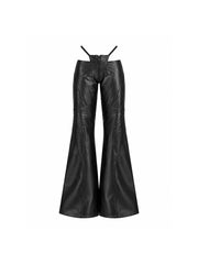CTRL WORLD Abyss Phantom Leather Flare Pants