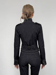 CTRL WORLD Gothic 13oz Stretch Denim Cropped Jacket