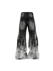 CTRL WORLD Distressed Thorn Print Baggy Jeans