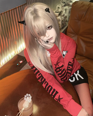 Gothic Red Zip-Up Hoodie