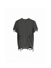 CTRL WORLD Apocalypse Skull Flag Distressed T-Shirt