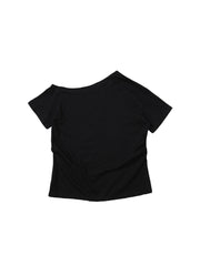 CTRL WORLD Bold Cross Studded Cropped T-Shirt