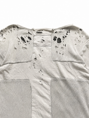 CTRL WORLD Ashen Ruin Distressed Longline Top