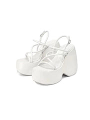CTRL WORLD Black Platform Sandals