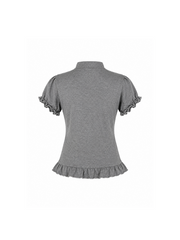 CTRL WORLD Chrome Doll Ruffle Short-Sleeve Jacket