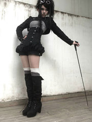 CTRL WORLD Midnight Parade Gothic Military Three-Piece Set