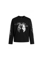 CTRL WORLD Twin Tiger Shadow Graphic Long Sleeve Tee