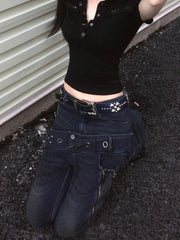 CTRL WORLD Rogue Hardware Flare Jeans