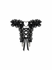 CTRL WORLD Gothic Lace Heart Garter Leg Harness Accessory