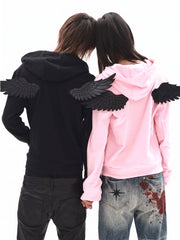CTRL WORLD Angel Shadow Wing Zip Hoodie