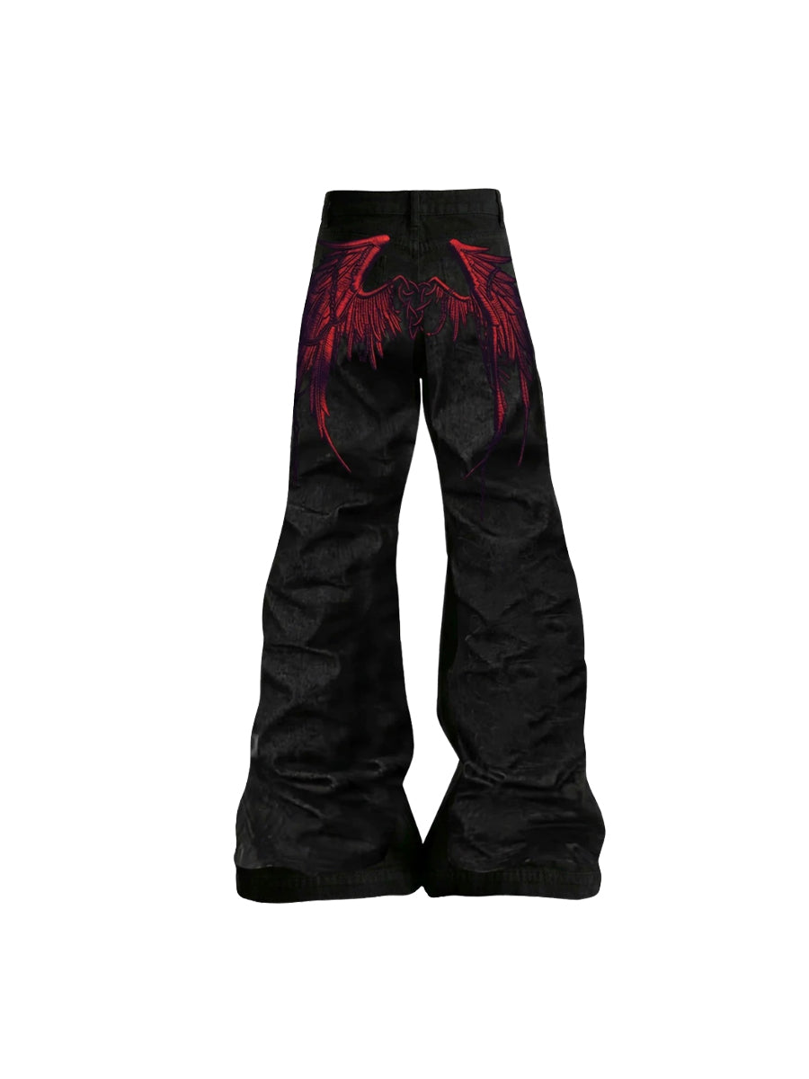 CTRL WORLD Red Wing Gothic Stacked Flare Jeans