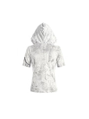 CTRL WORLD Scarlet Rift Distressed Zip Hoodie
