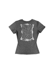 CTRL WORLD Gothic Key Graphic V-Neck Baby Tee