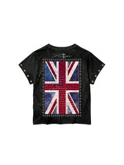 CTRL WORLD Graphic Print Union Jack Cross T-shirt