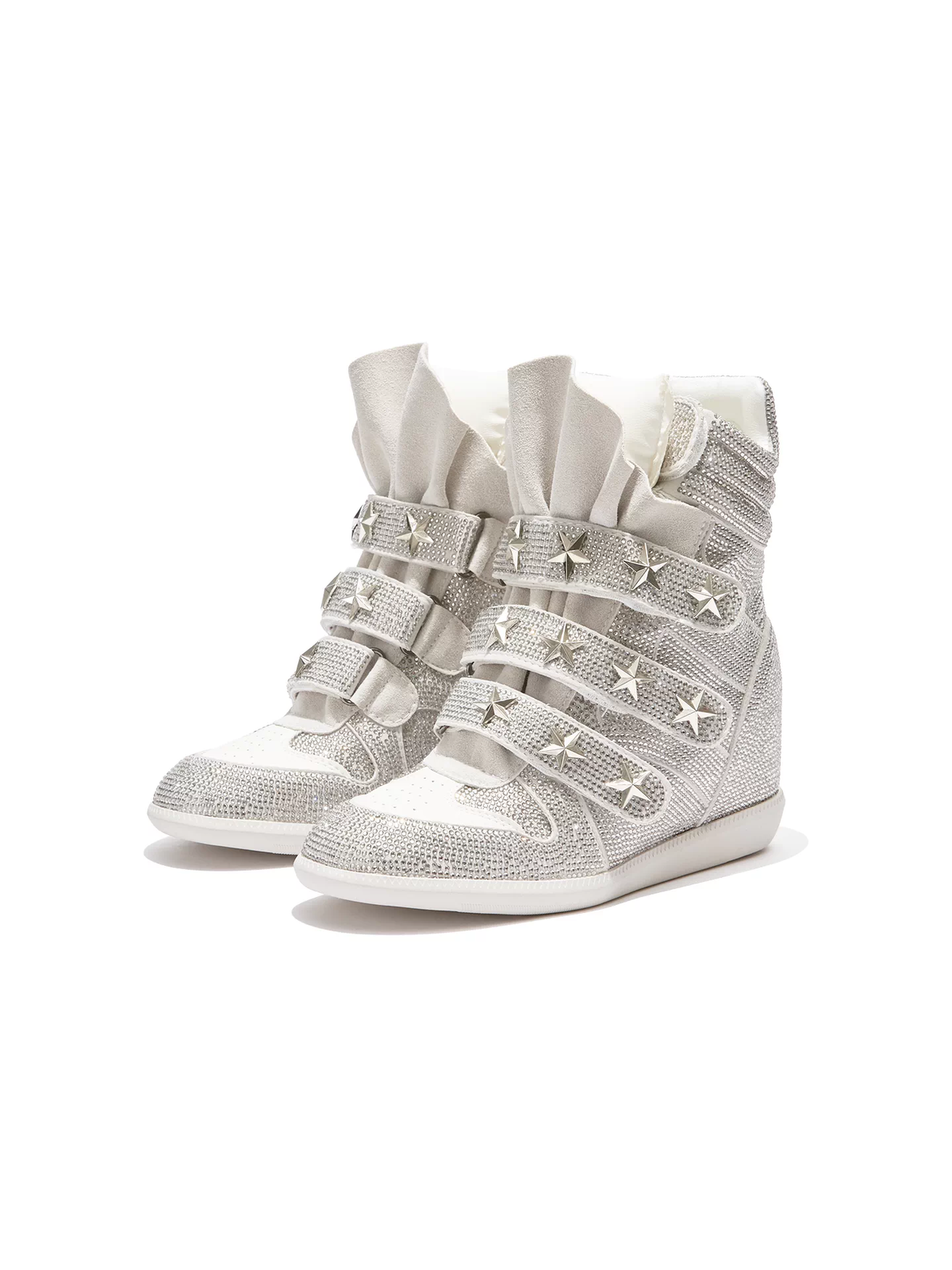 CTRL WORLD Star Studded High Top Platform Sneakers
