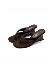 CTRL WORLD Desert Glitch Wedge Thong Sandals