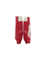 CTRL WORLD Biker-Style High Tube Letter Print Boot Covers