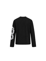 CTRL WORLD Shadow Cross Graphic Long Sleeve Knit Top