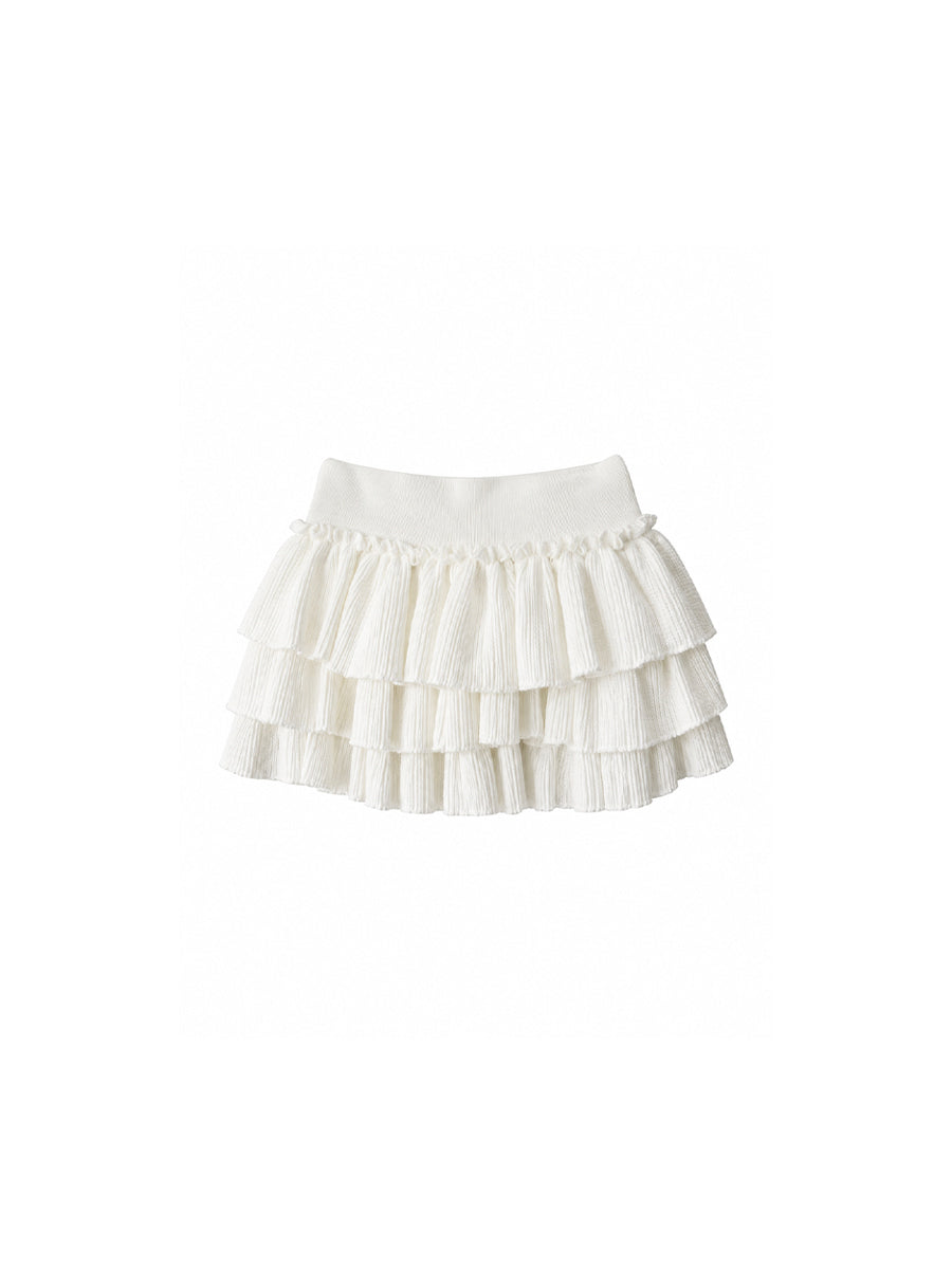 CTRL WORLD Mist Shadow Tiered Ruffle Mini Skirt