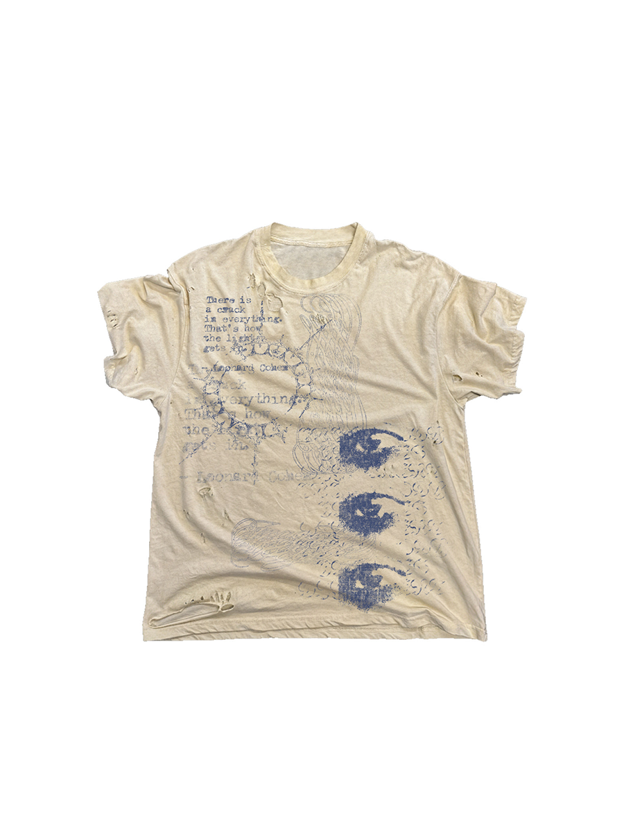 CTRL WORLD Distressed Graphic Cotton T-Shirt Vintage Style