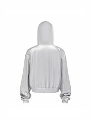 CTRL WORLD Liquid Chrome Hooded Zip Jacket
