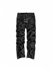 CTRL WORLD Molten Vein Wax-Brushed Deconstructed Siro Cotton Jeans