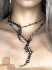 CTRL WORLD Chrome Phantom Blade Chain Necklace