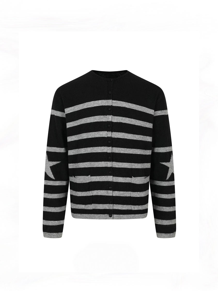 CTRL WORLD Eclipse Stripe Cardigan