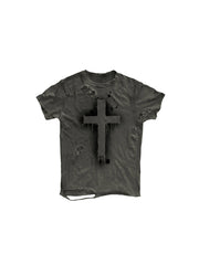 CTRL WORLD Wasteland Cross Distressed T-Shirt