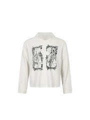 CTRL WORLD Gothic Archive Graphic Knit Long Sleeve Top