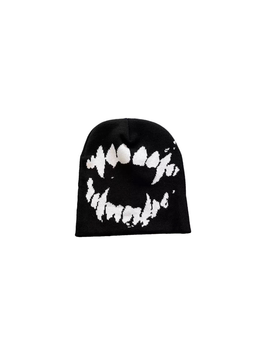 CTRL WORLD Graphic Monochrome Knit Beanie